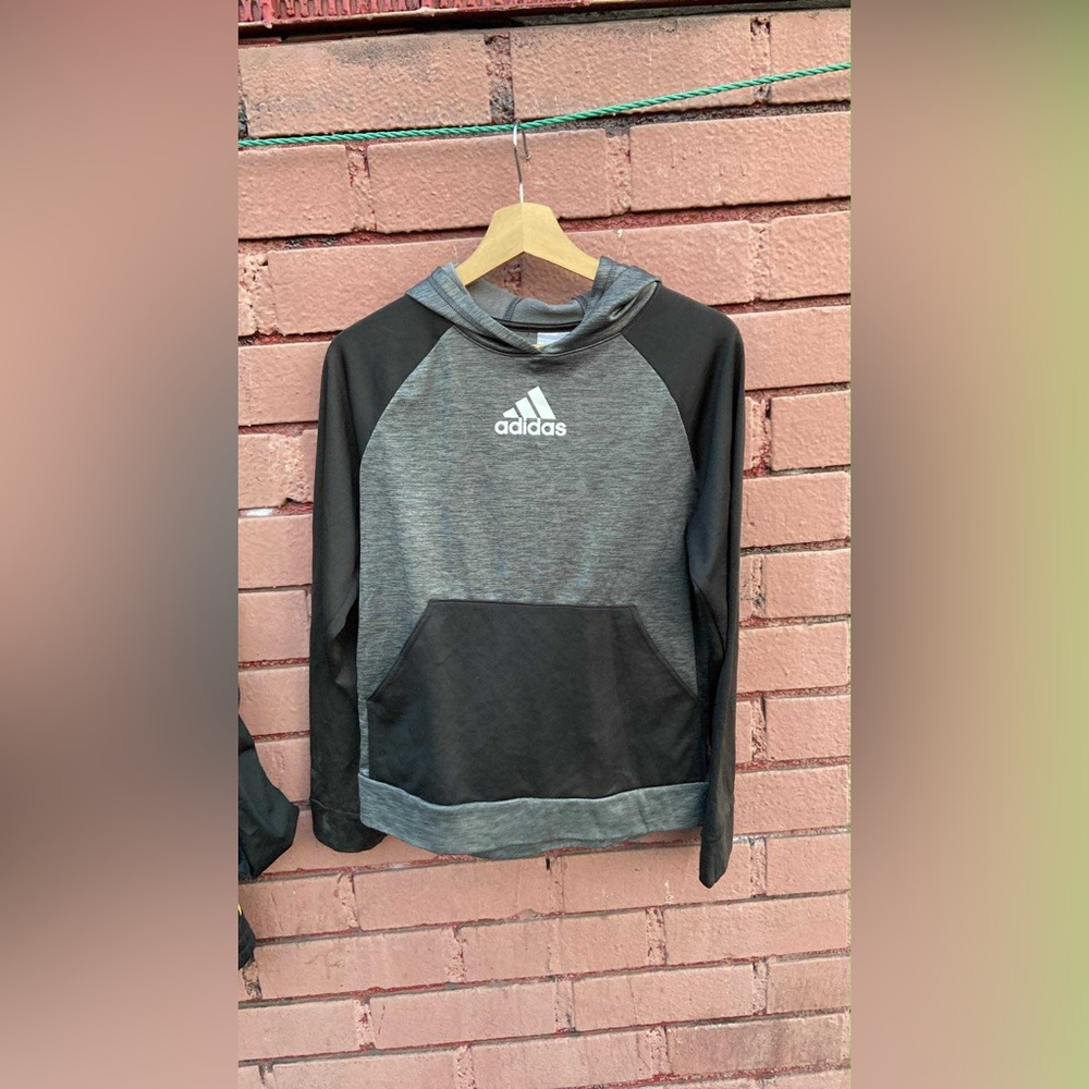 Adidas Charcoal and Light Gray Pullover